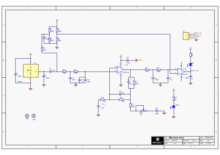 Microwave Sensor Circuit Schematic | PDF