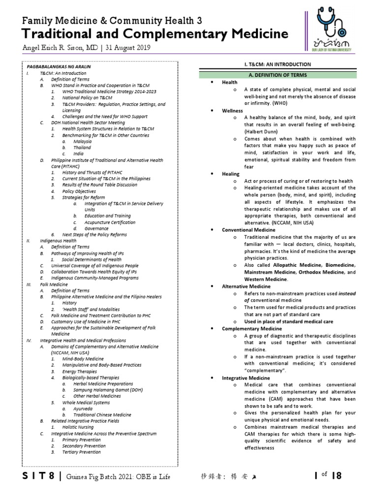 Understanding Traditional and Complementary Medicine | PDF ...