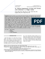 Clinical Experience Acute and Chronic Ischemia