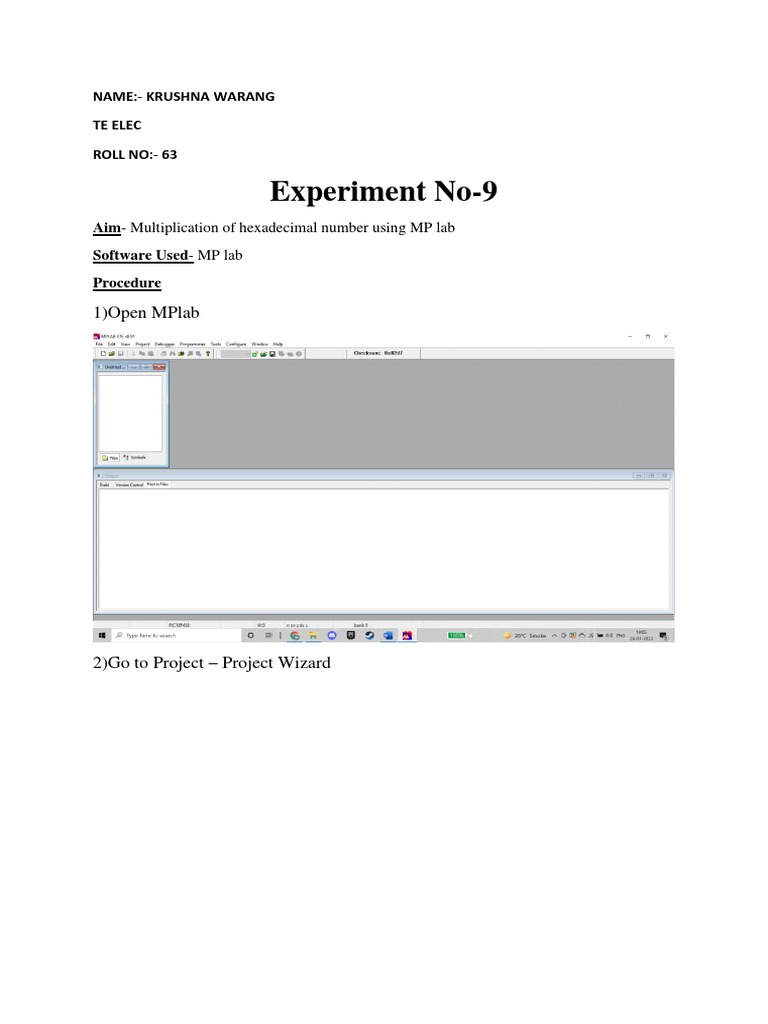 Experiment No-9 - Roll No-63 - Krushna Warang | PDF | Computers