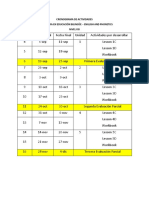 Cronograma Actividades LEB EP - NIVEL 3I