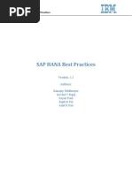 SAP Enterprise HANA Best Practices V1.1