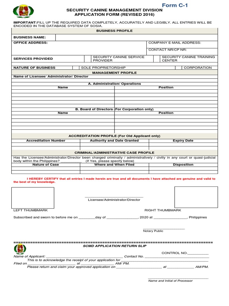 SCMD Application Form Guidelines | PDF | Business | Justice