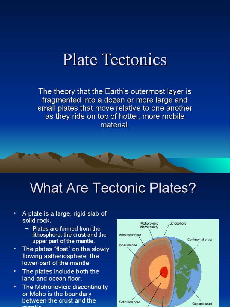 Plate Tectonics Power Point PDF Plate Tectonics Crust (Geology)