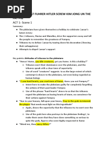 Literature Julius Caesar Notes
