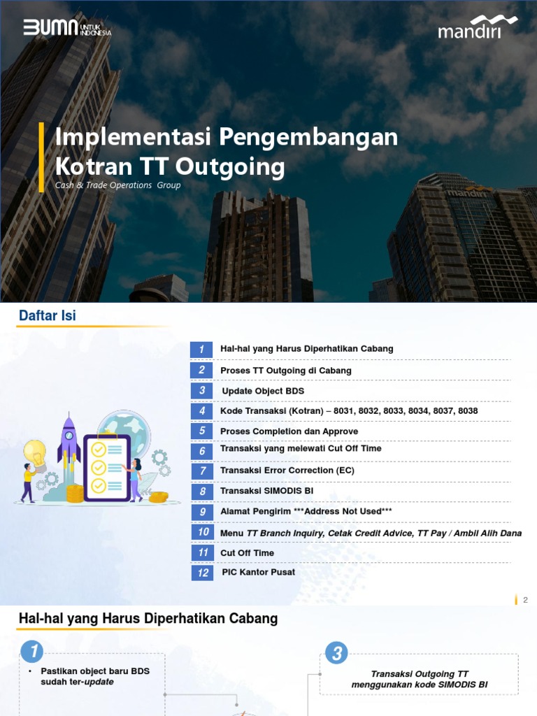 Implementasi Pengembangan Kotran TT Outgoing - 26 Agustus | PDF