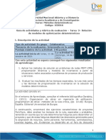 Guía de actividades y rúbrica de evaluación - Tarea 3 - Solución de modelos de optimización determinísticos