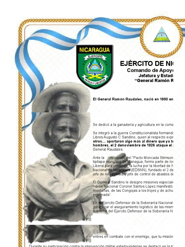 Copia de Biografía Del General Ramón Raudales | PDF | Nicaragua ...
