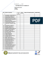 Hygiene Kit Distribution Form-III-NARRA