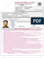 Admit Card Hammad Amu