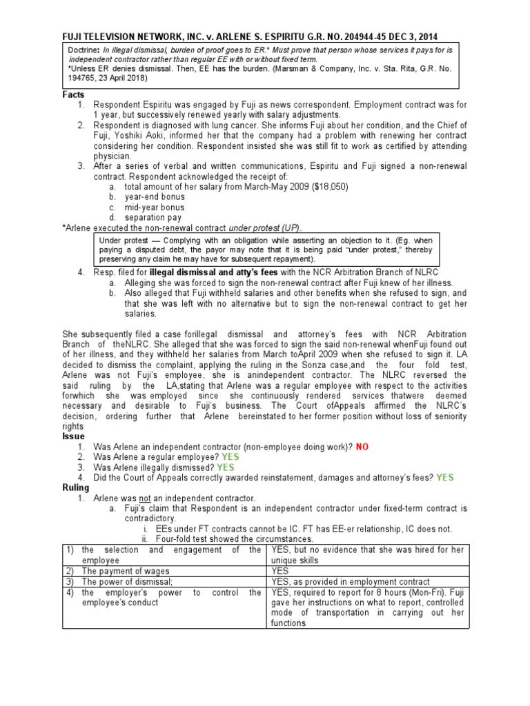 Cases PDF Employment Labour Economics