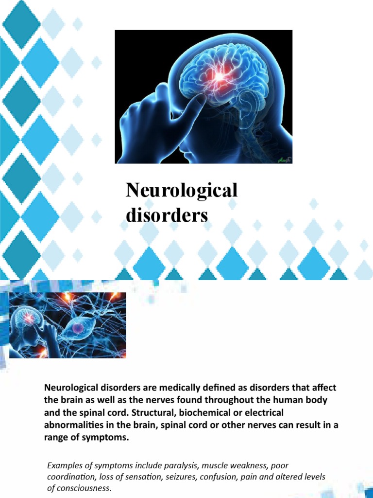 Psy 105 Neurological Disorders PDF Neurological Disorders Human