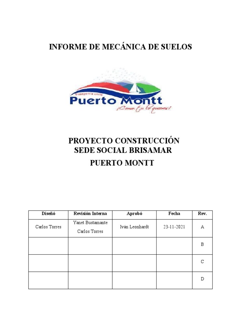Informe De Suelos Brisamar Formato Secplan Pdf Mecánica De Suelos