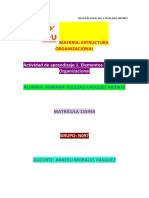 Actividad de Aprendizaje 1. Elementos Del Diseño Organizacional - Adriana - Soledad