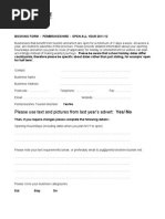 Winter Guide Booking Form 2011-12