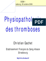 Physiopathologie Des Thromboses