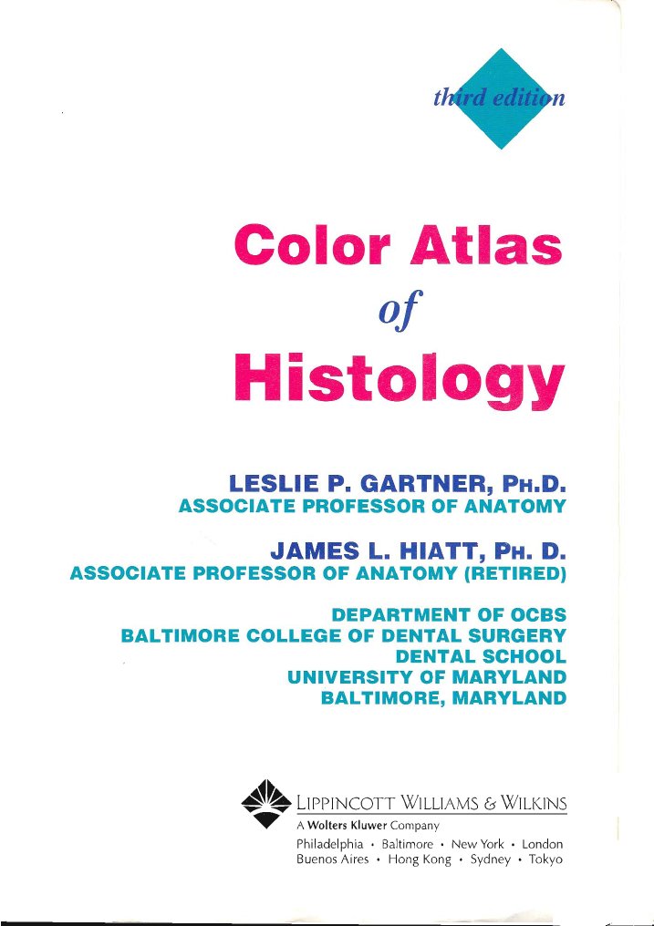 Color Atlas of Histology Gartner