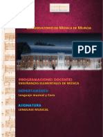 Programación Lenguaje Musical Conservatorio Murcia