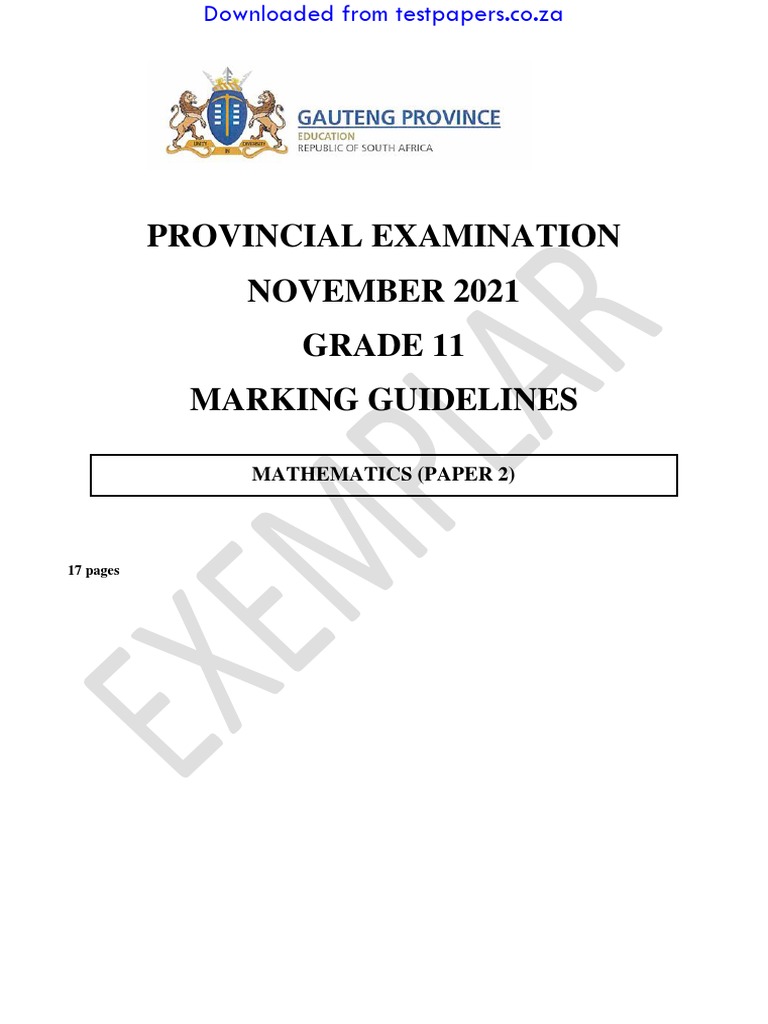 Gr11 Mathematics P2 (ENG) NOV Possible Answers | PDF | Sphere ...