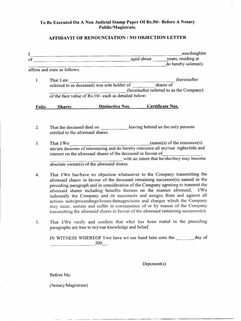 Affidavit of Renounciation | PDF