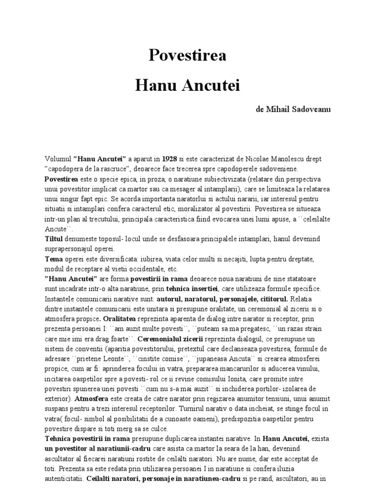 Hanu Ancutei Pdf