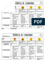 Rúbrica Cuaderno