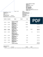 Statement of Account: State Bank of India