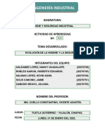 1.1 Evolución de La Seguridad y La Higiene