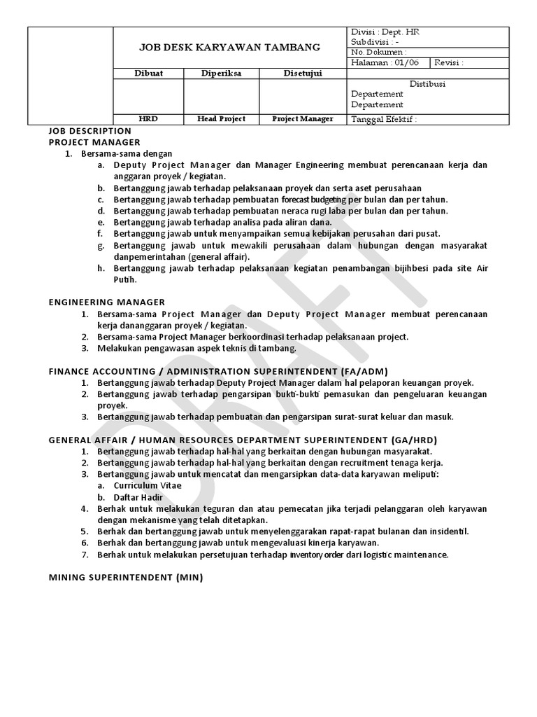 Job Desk | PDF