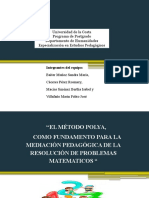 El método Polya como fundamento para la mediación pedagógica de la resolución de problemas matemáticos