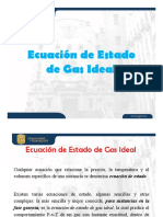 Ecuación de Estado Gas Ideal