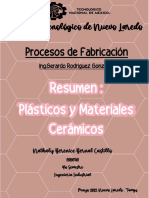 Resumen Plasticos y Materiales Ceramicos