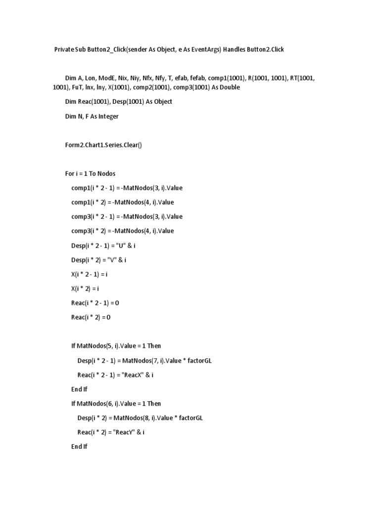 Private Sub Button2 PDF Geometry Linear Algebra