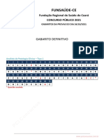 FUNSAÚDE-CE gabaritos concursos 24/10