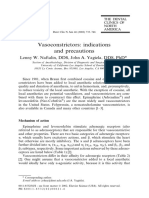 Vasoconstrictors - Indications and Precautions