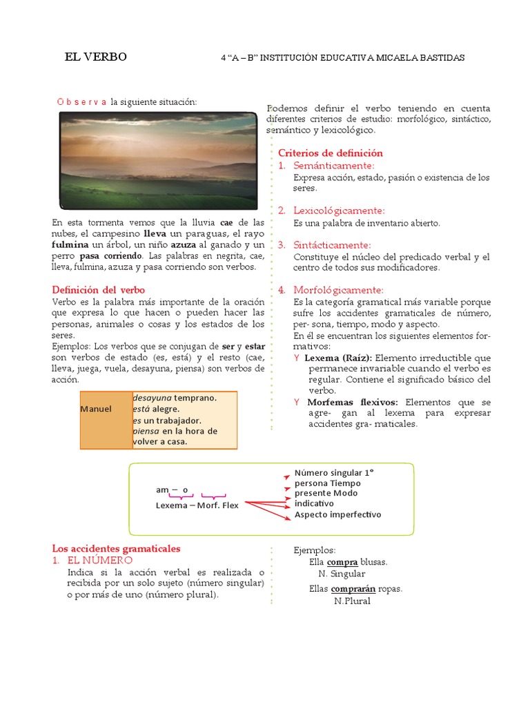 El Verbo | PDF | Verbo | Palabra