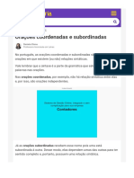 Orações Coordenadas e Subordinadas - Tipos e Exemplos de Orações - Toda Matéria