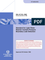 ISA-67.03-1982 - Standard For Light Water Reactor Coolant Pressure Boundary Leak Detection