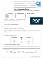 Atividade de Matematica Sequencia Numerica 4 Ano e 5 Ano