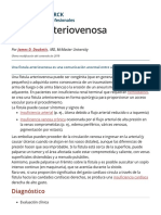 Fístula Arteriovenosa - Trastornos Cardiovasculares - Manual Merck Versión para Profesionales