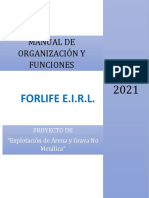 Manual de Organización y Funciones Forlife E.I.R.L.