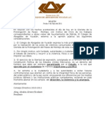 Boletin de Prensa . Actos de Violencia Glorieta Prolongaci_ón de Montejo.