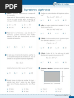 2018 Mat6p U6 Ficha Trabajo Expresiones Algebraicas