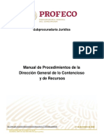 Manual de Procedimientos de La Direccio N General de Lo Contencioso y de Recursos