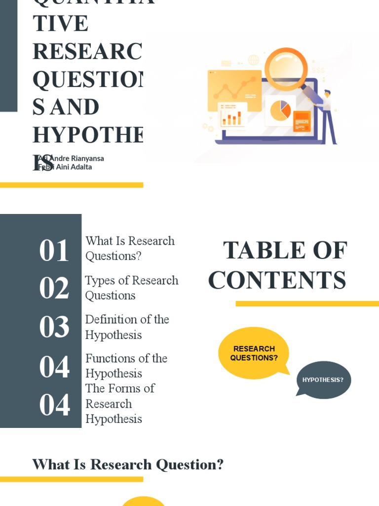 Quantitative Research Question and Hypothesis PDF Hypothesis