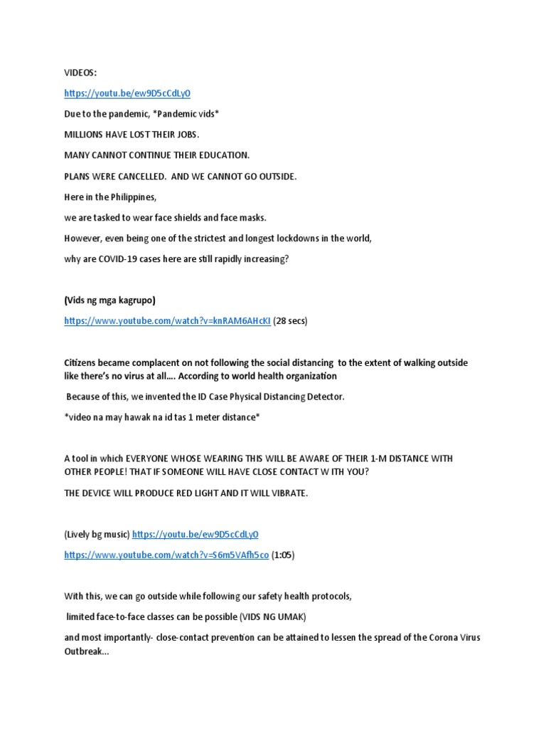 Infomercial Script PDF Health Disasters Health Sciences