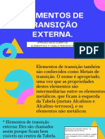 Elementos de transição externa: propriedades e configuração eletrônica