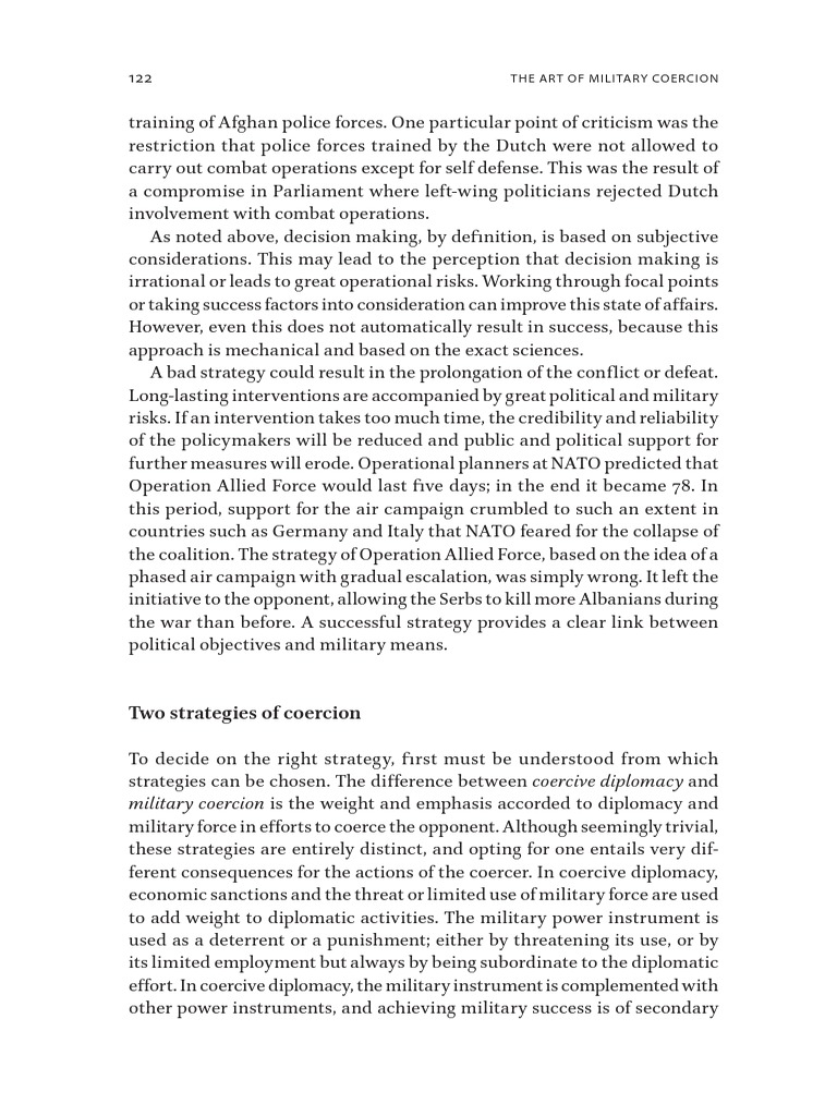 TAOMC Two Strategies of Coercion PDF International Security International Relations