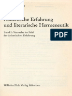 JAUSS. Ästhetik Erfahrung Und Literarische Hermeneutik (Band I)