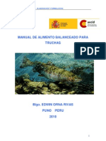 Alimentación balanceada truchas: Proteínas, vitaminas y requerimientos